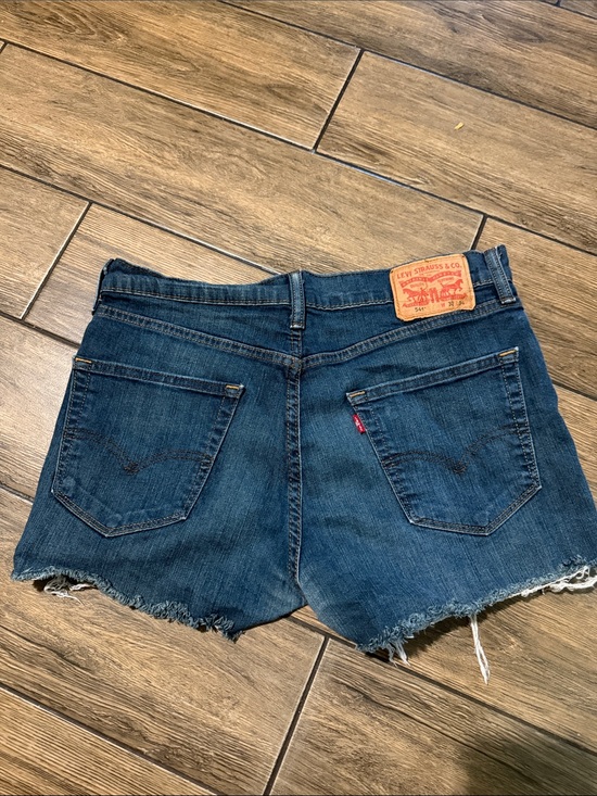Levi's Pants - Women's Levi's 541 Denim 32 Cut Off Frayed Hem dark Vintage Wash Jean Shorts